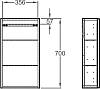 Шкаф боковой 40 см Geberit Renova Plan 869010000, белый глянец