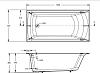 Чугунная ванна Jacob Delafon Biove 150х75 E6D903-0, белый