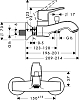 Смеситель для ванны с душем Hansgrohe Metris Classic 31478000, хром