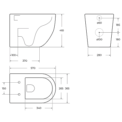 Унитаз приставной BelBagno Sfera-R BB2141CBR/BB865SC с сиденьем микролифт, белый