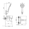 Смеситель для ванны Iddis Ray RAYBL02i02 черный