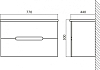 Тумба для комплекта BelBagno LUXURY/SOFT-800-2C-SO-TL tortora lucido