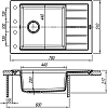 Кухонная мойка Florentina Липси 780Р антрацит