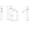 Смеситель для раковины Boheme Stick 122-B-MR-B, чёрный