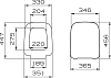 Комплект Унитаз подвесной VitrA Shift 7742B003-0075 белый глянцевый + Крышка 91-003-009 с микролифтом, петли хром + Инсталляция DIWO + Кнопка 7310 белая