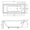 Акриловая ванна Besco Modern WAM-120-MO белый