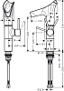 Смеситель для раковины Axor Starck V 12117340, чёрный хром