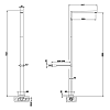 Излив для ванны Gessi Rettangolo T 20396#031, хром