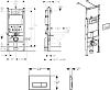 Комплект Система инсталляции для унитазов Geberit Duofix Платтенбау 458.125.21.1 4 в 1 с кнопкой смыва + Подвесной унитаз Villeroy & Boch Venticello 4611RS01