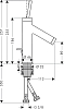 Смеситель для раковины Axor Starck 10111950, латунь