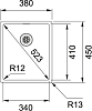 Кухонная мойка 38 см Franke Box BXX 210/110–34 127.0453.653, нержавеющая сталь