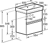 Тумба с раковиной Roca Oleta 60 ZRU9307572 + смеситель, капучино