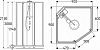 Передняя стенка душевой кабины 90x90 IDO Showerama 10-5 Comfort 558.201.00.1