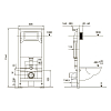 Система инсталляции для унитазов Tece TECEspring S955103 с кнопкой смыва, белый