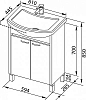 Тумба с раковиной Aquanet Донна 60 00213011 венге