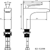 Смеситель для раковины Orans OLS-K1098, чёрный