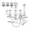 Смеситель для душа Bandini Antica 616940KO06SC золото, хром