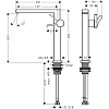 Смеситель для раковины Hansgrohe Tecturis E 73070140 бронза