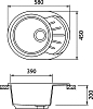 Кухонная мойка GranFest Rondo GF-R580L песочный