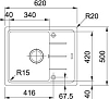 Кухонная мойка 62 см Franke Basis BFG 611C 3,5" 114.0280.850, белый