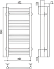 Полотенцесушитель водяной Ewrika Гелла АВ14 40х80 черный