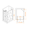 Душевой уголок RGW Passage 060814482-14 стекло прозрачное, профиль черный