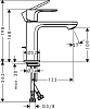 Смеситель для раковины Hansgrohe Rebris S 72519000, хром