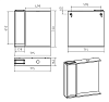 Зеркальный шкаф Misty Алиса 75 Э-Али04075-01Л, левый, с подсветкой