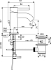 Смеситель для раковины Ideal Standard Kolva BC666U4, чёрный хром