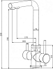 Смеситель для кухонной мойки Oulin OL-8021, сатин