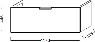 Тумба под раковину 115 см Jacob Delafon Reve EB1133-G1C белый
