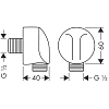 Шланговое подключение Hansgrohe Fixfit 27454990, золото