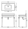 Раковина Devon&Devon Premiere Consolle DEPREMIERENE1FGCR белый