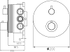 Термостат Gllon GL-CM-R-2-T с внутренней частью для ванны с душем