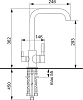 Комплект Мойка кухонная Domaci Солерно DP 605-04 платина + Смеситель UQ-019-04 платина