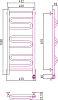 Полотенцесушитель электрический Сунержа Элегия 100x40 R