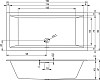 Акриловая ванна Riho Rething Cubic 190x90 R B109022005, заполнение через перелив