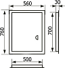 Настенный люк Evecs ЛТ5070Мп/э 56x76