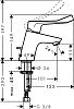 Смеситель для раковины Hansgrohe Focus 31910000 с донным клапаном, хром