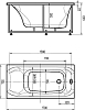 Акриловая ванна Aquatek Альфа 170x70 см ALF170-0000052, белый