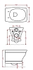 Подвесной унитаз ArtCeram Civitas CIV001 34 00, цвет - серый
