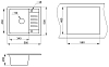 Мойка кухонная Granula Standart 5803, ГРАФИТ графит