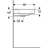 Раковина подвесная 55 см Geberit Smyle 500.227.01.1, белый