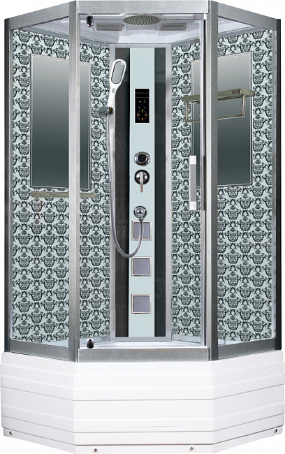 Душевая кабина Niagara Lux 7719W 90x90x215, серебристый матовый