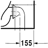 Чаша для унитаза-компакта Duravit ME by Starck 2170090000