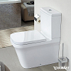 Напольный унитаз Duravit P3 Comforts 2167090000 безободковый с бачком 0937100005 подключение снизу слева