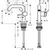 Смеситель для раковины Hansgrohe Tecturis S 73320140 бронза