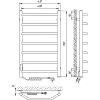 Электрический полотенцесушитель Laris Виктория П7 400x700 L 73207638, хром