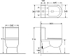 Унитаз-компакт BelBagno Ricco BB275CPR безободковый с бачком BB275T