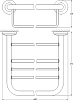 Полка FBS Standard STA 042 для полотенец 60 см